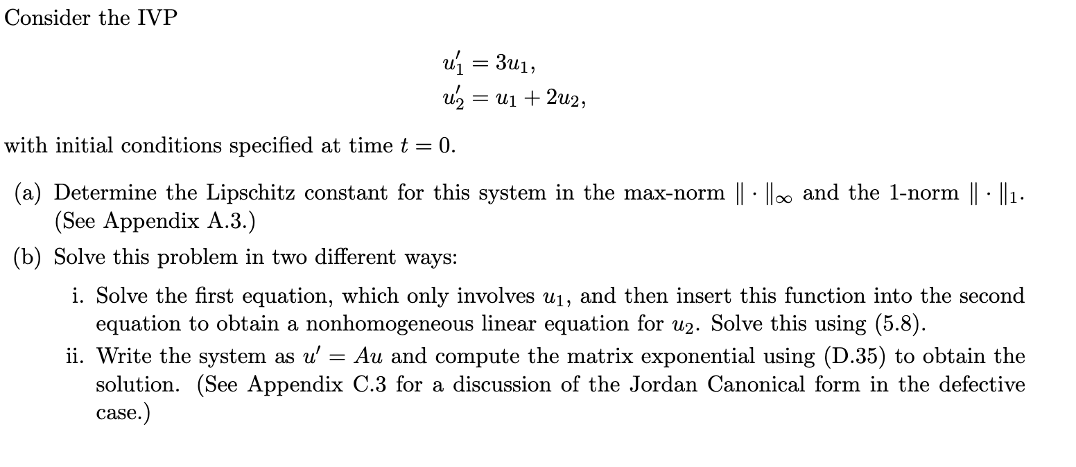 Help with this question? Consider the IVP uj =