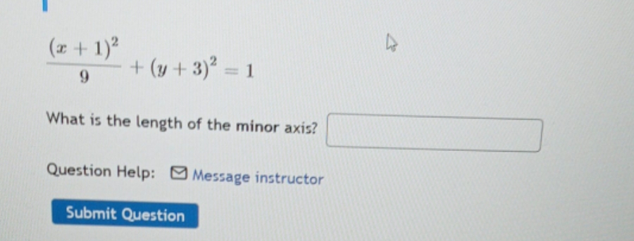 question is in picture (x + 1)2 + (y +3)2 = 1