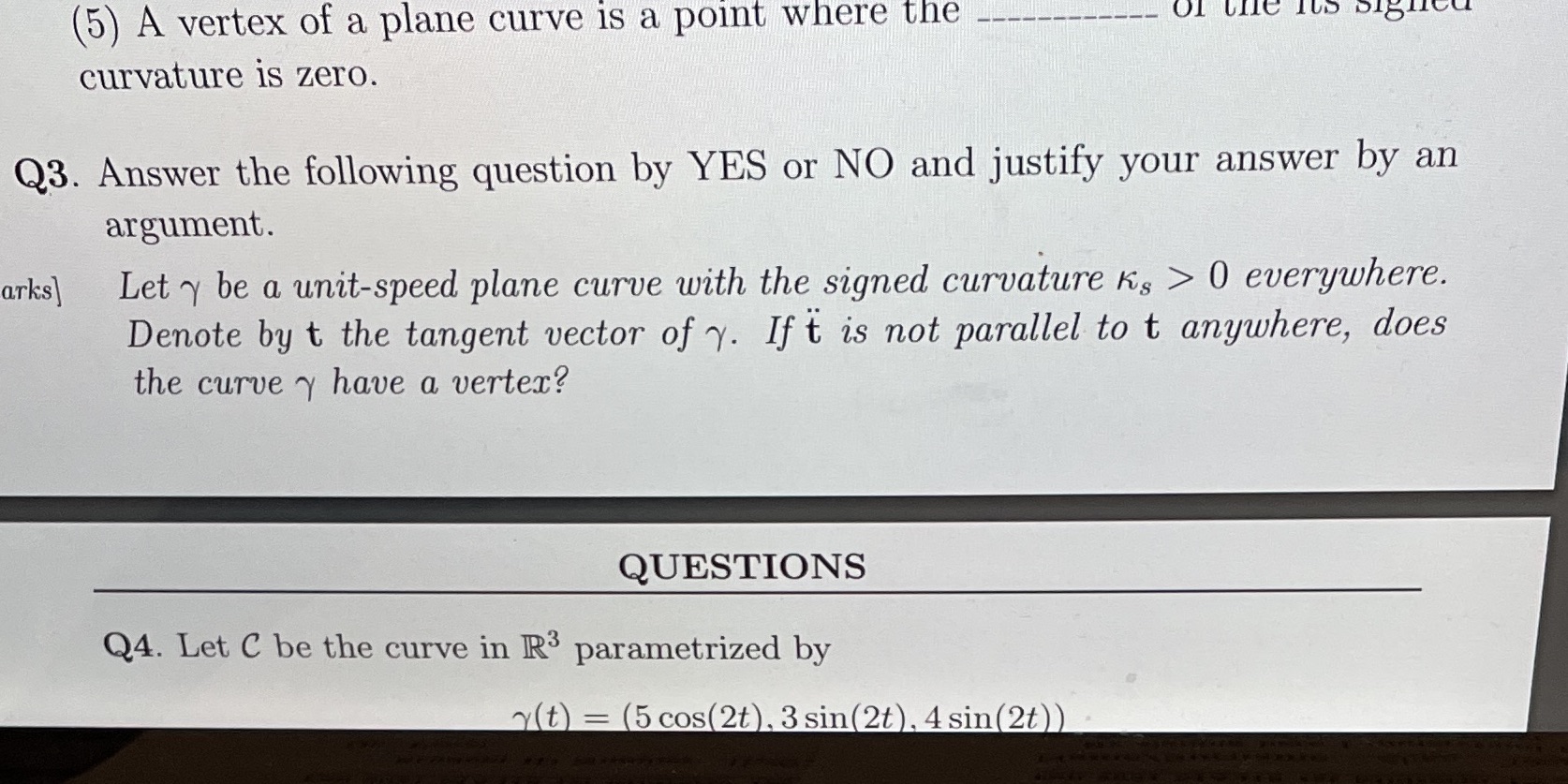 answer questuons please (5) A vertex of a plane
