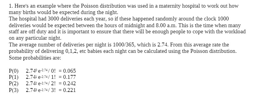1. Here's an example where the Poisson