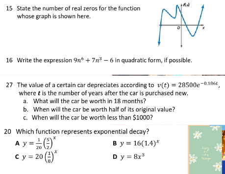 1 Given the following ly = x - 4. a) Graph both