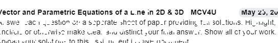 Vector and Parametric Equations of a L.ne in 2D &