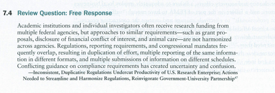 7.3 Review Question: Free Response US. Food and
