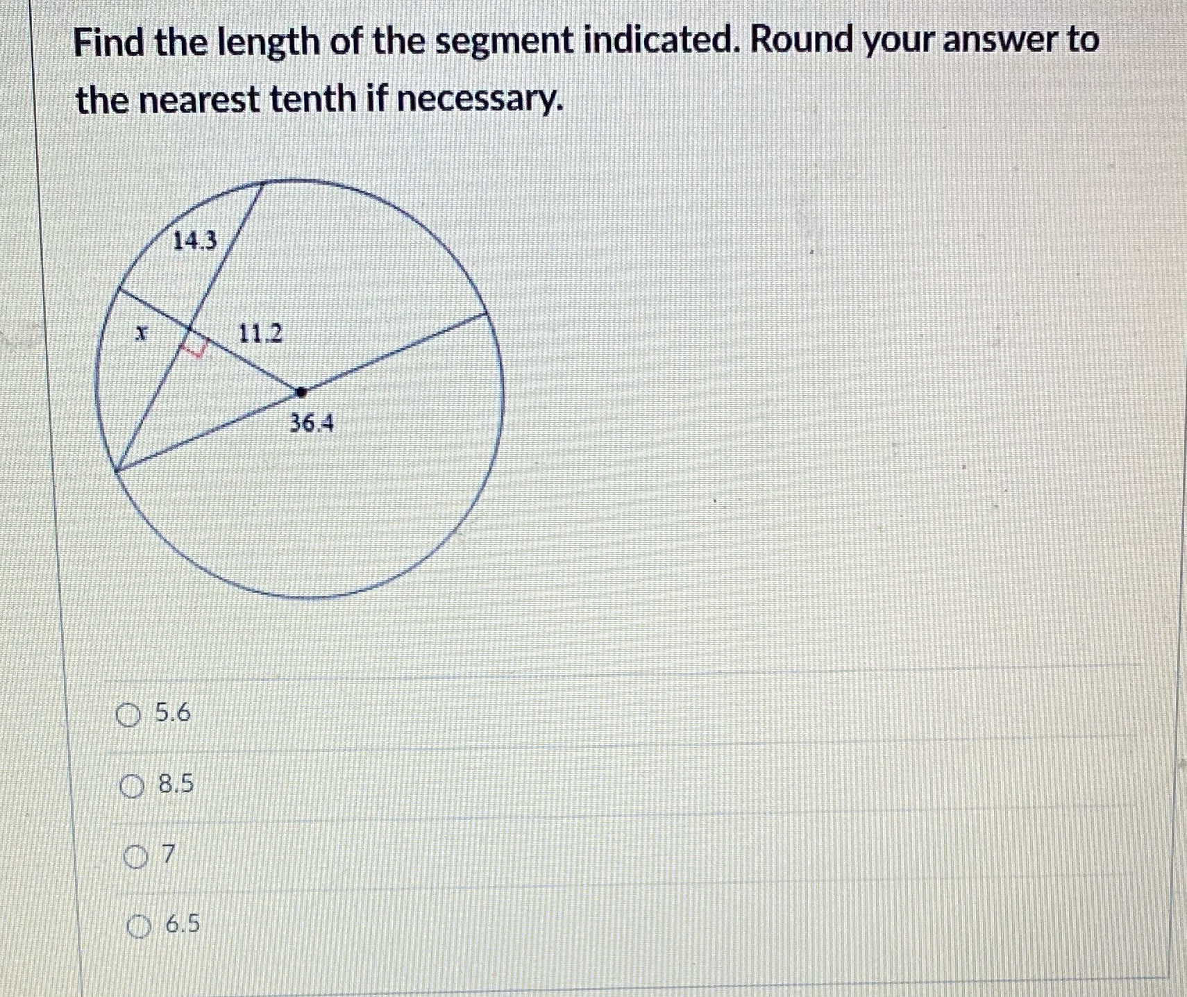 For this problem I need to find the length of the