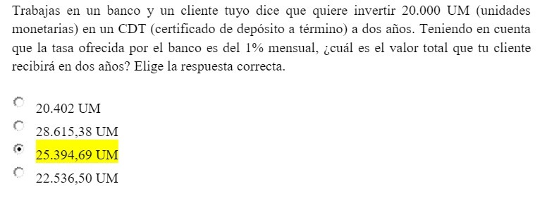 Trabajas en un banco y un cliente tuyo dice que