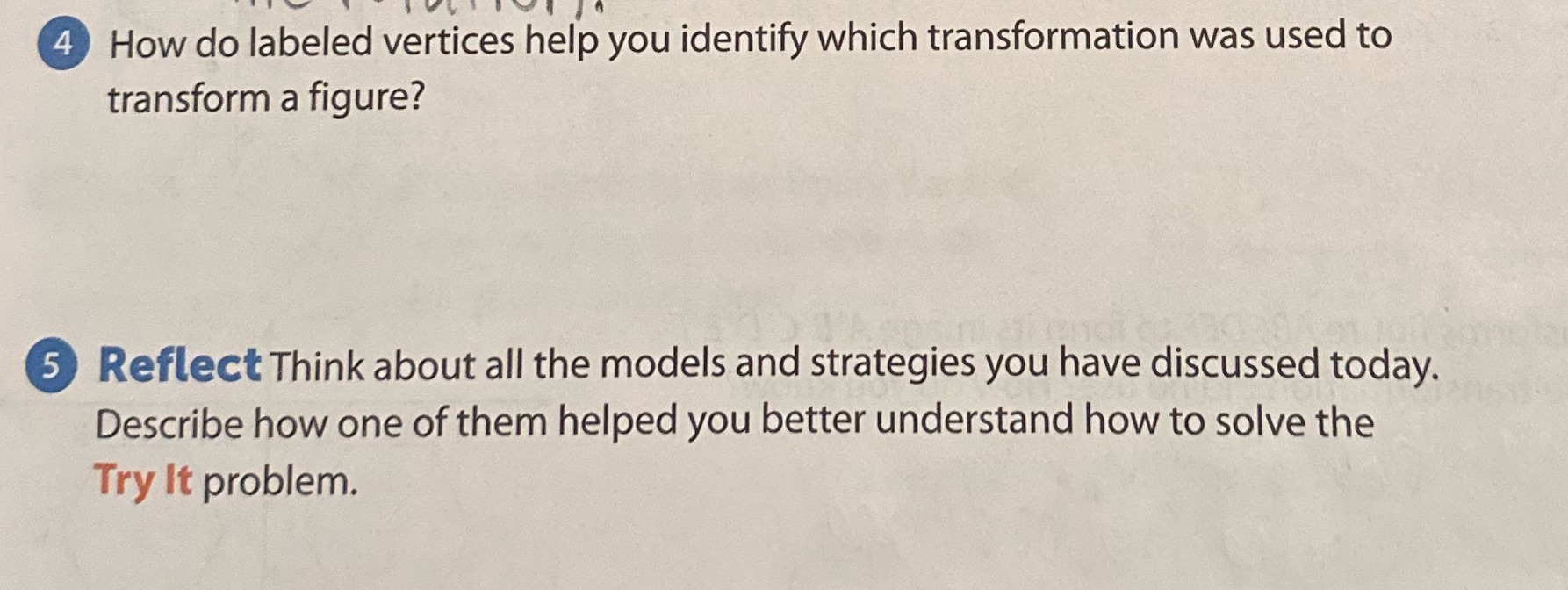 4 How do labeled vertices help you identify which