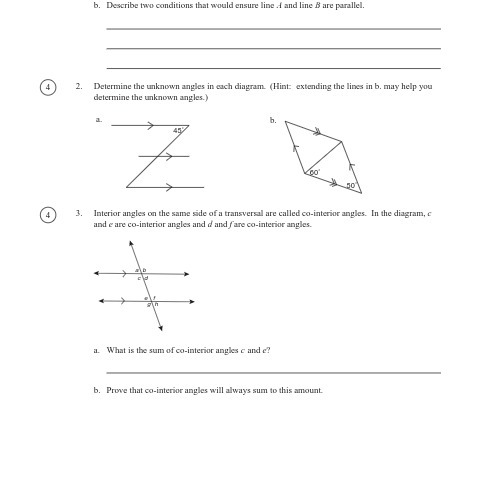 b. Describe two conditions that would ensure line