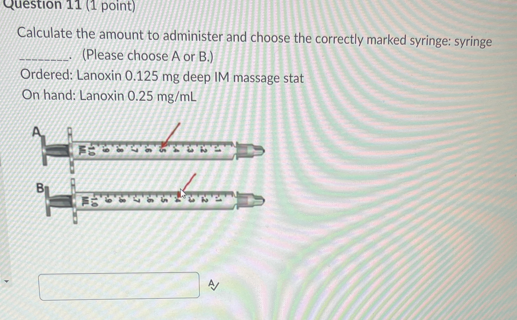 Question 11 (1 point) Calculate the amount to