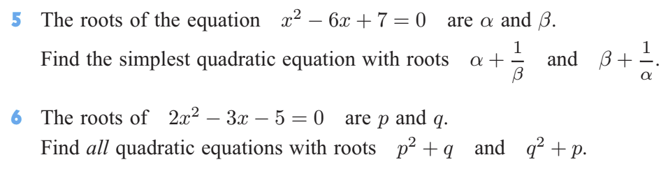 5 The roots of the equation :32 6:1: + 7 = 0 are