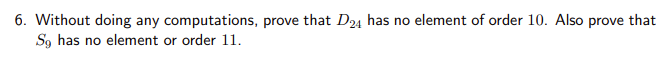 6. Without doing any computations, prove that Dy