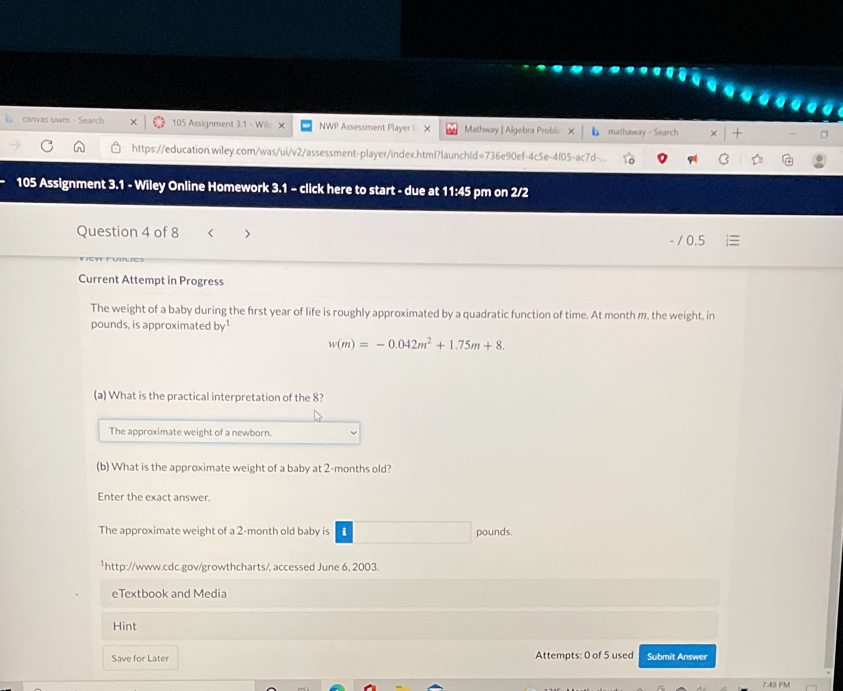 canvas uwm - Search x 105 Assignment 3.1 - Wile X