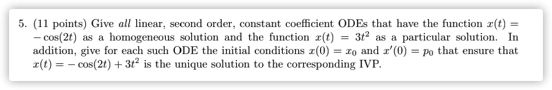 please help 5. (11 points) Give all linear1