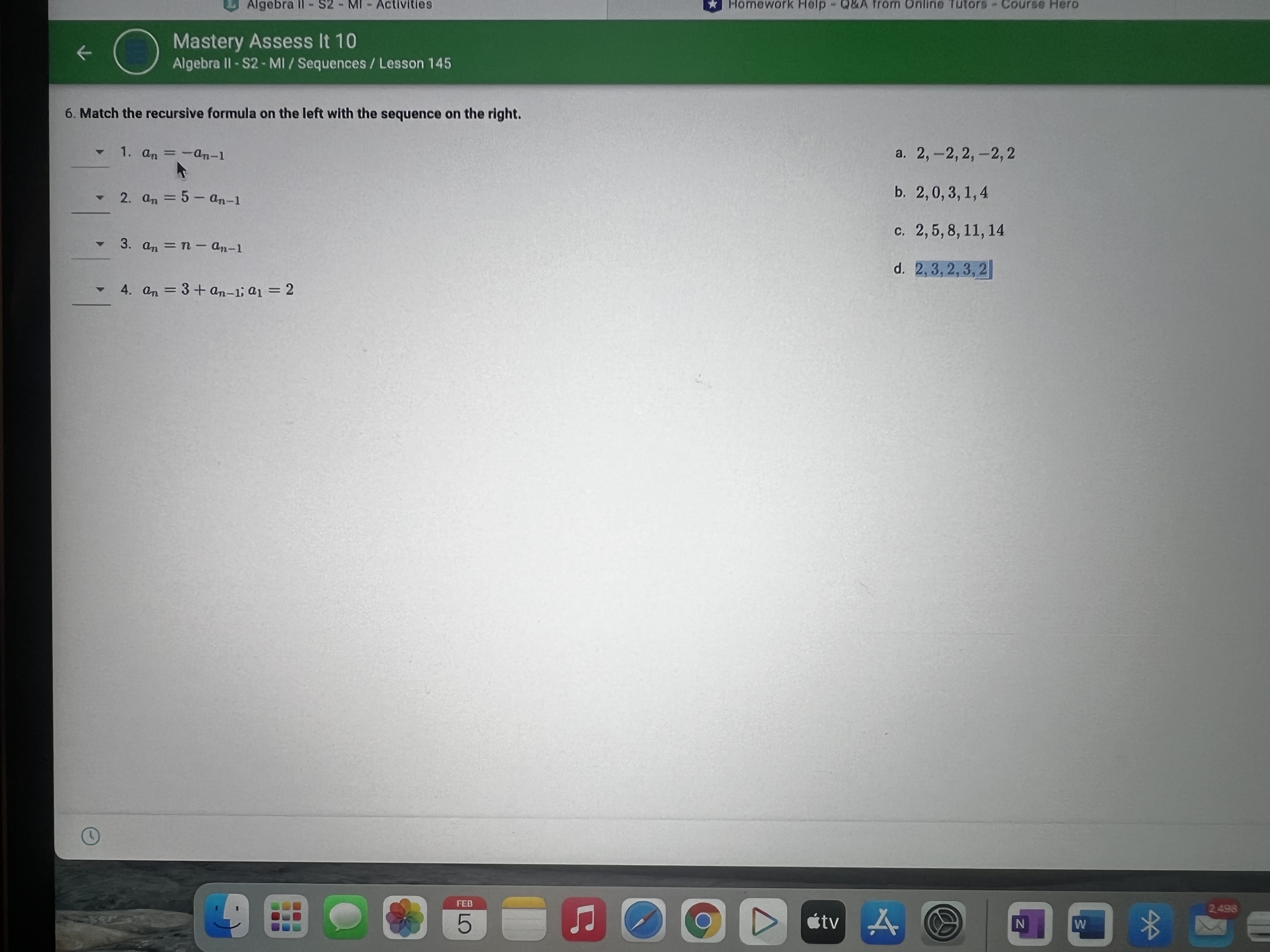 Activities Homework Help Mastery Assess It 10