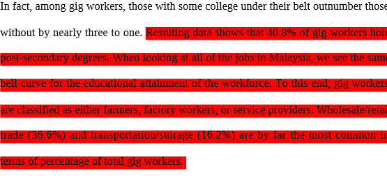 In fact, among gig workers, those with some