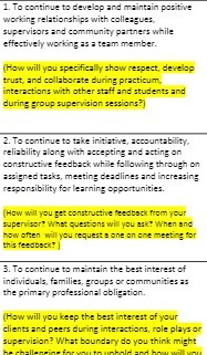 1. To continue to develop and maintain positive