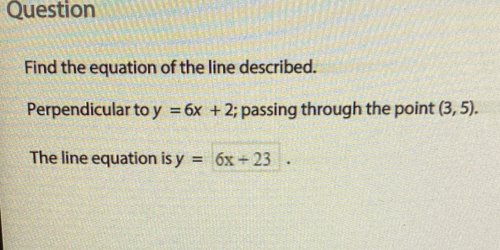 Answer the following question Question Find the