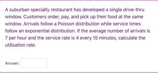 A suburban specialty restaurant has developed a