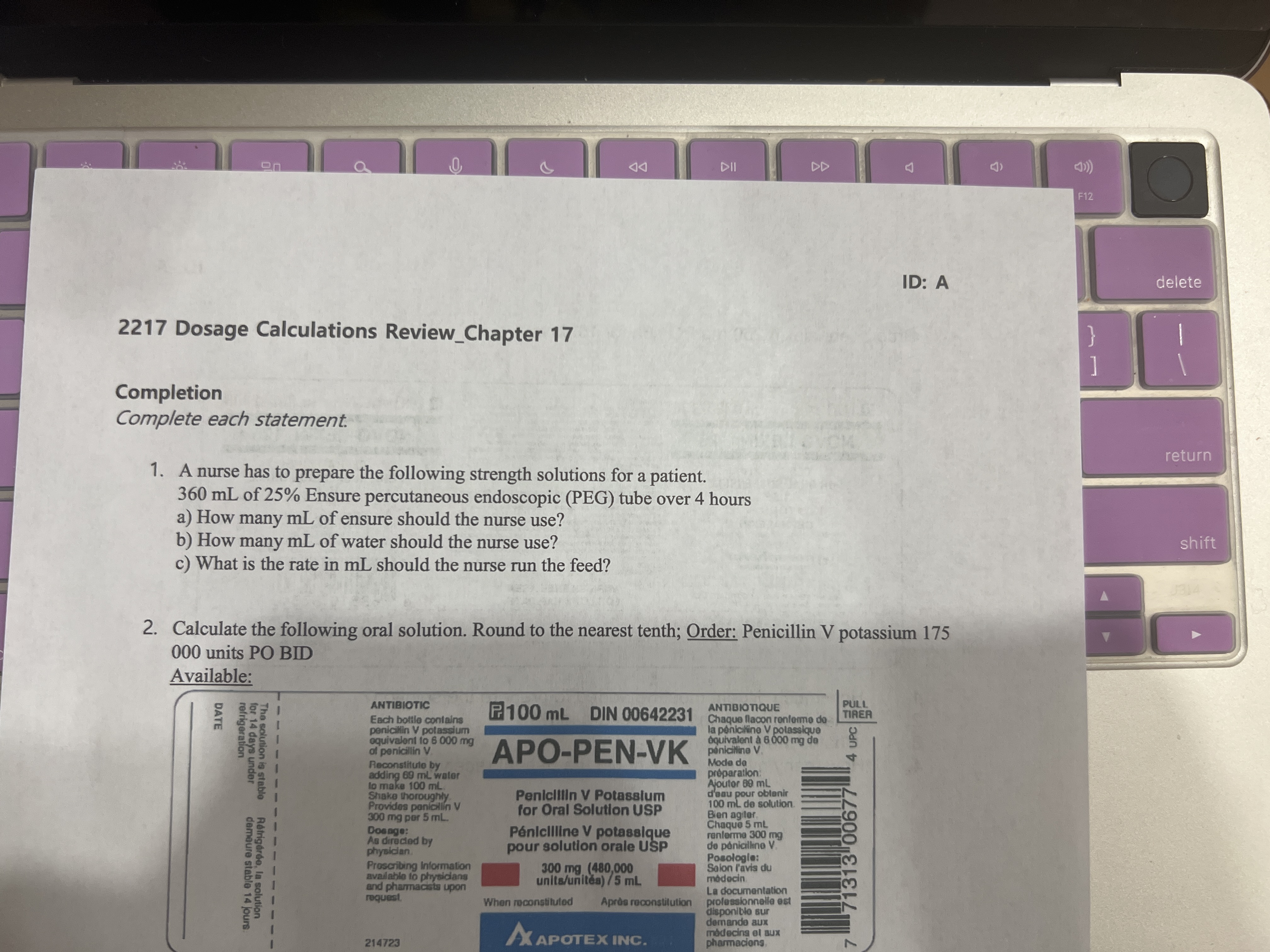 on 44 DD CC F12 ID: A delete 2217 Dosage