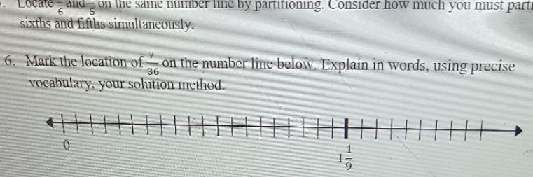 Locate - and - on the same number line by
