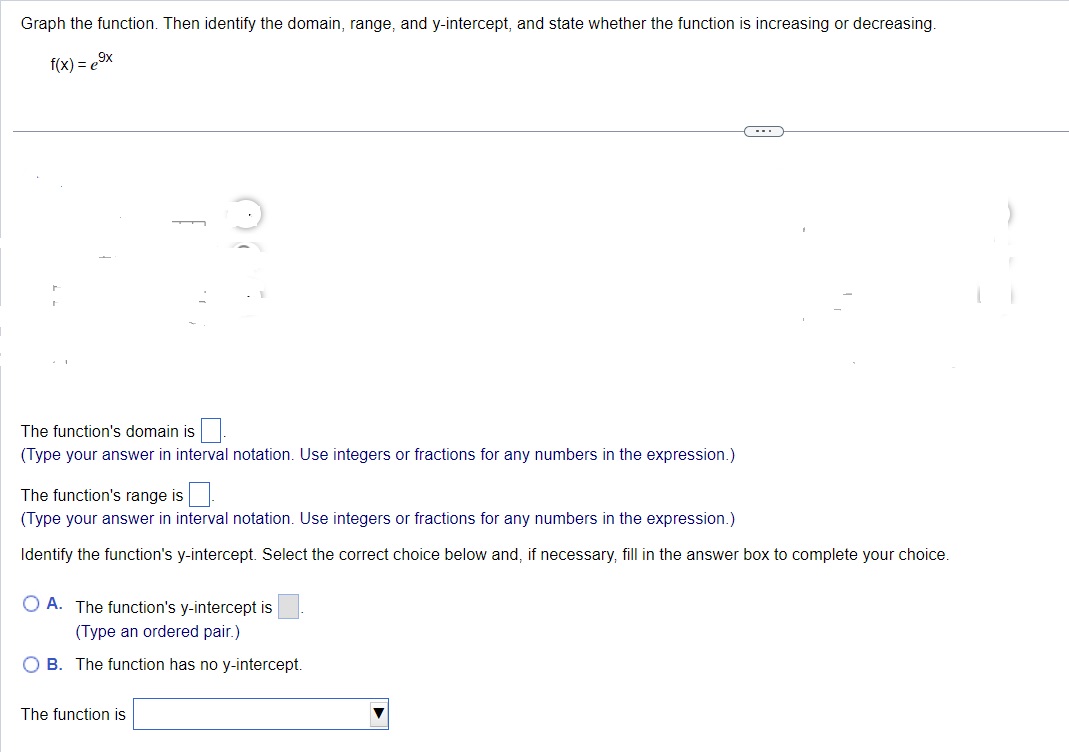 Graph the function. Then identify the domain,