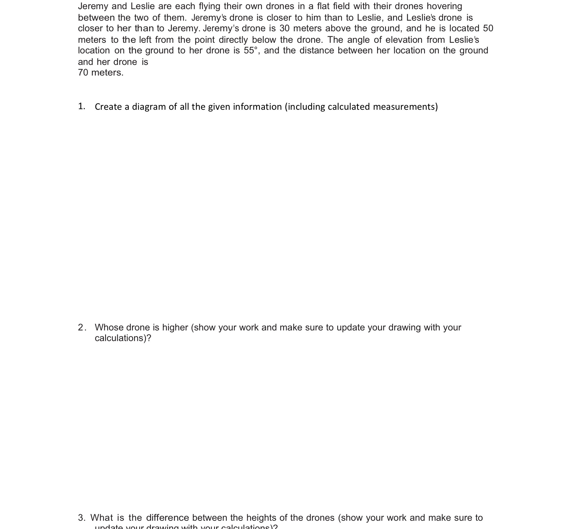 Jeremy and Leslie are each flying their own