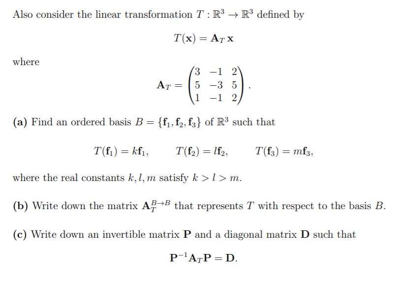 Consider the vector space R 3 where vector