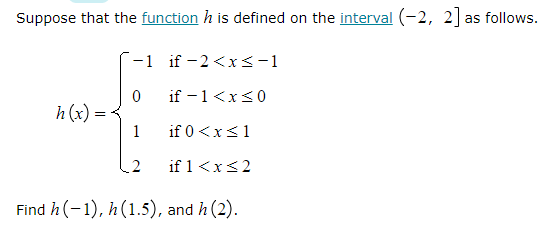 Suppose that the function h is defined on the