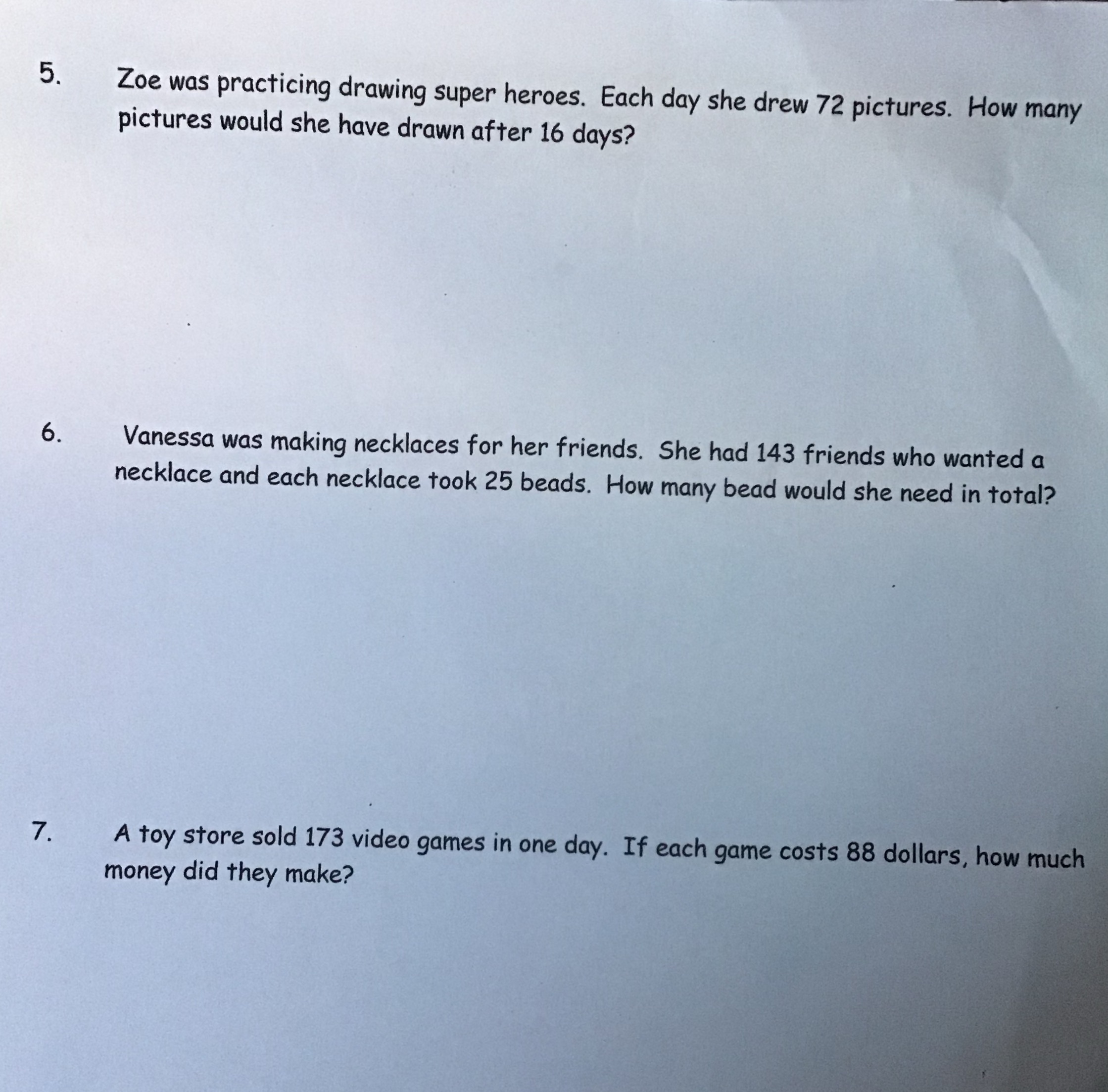 Give me the answer plz 5. Zoe was practicing