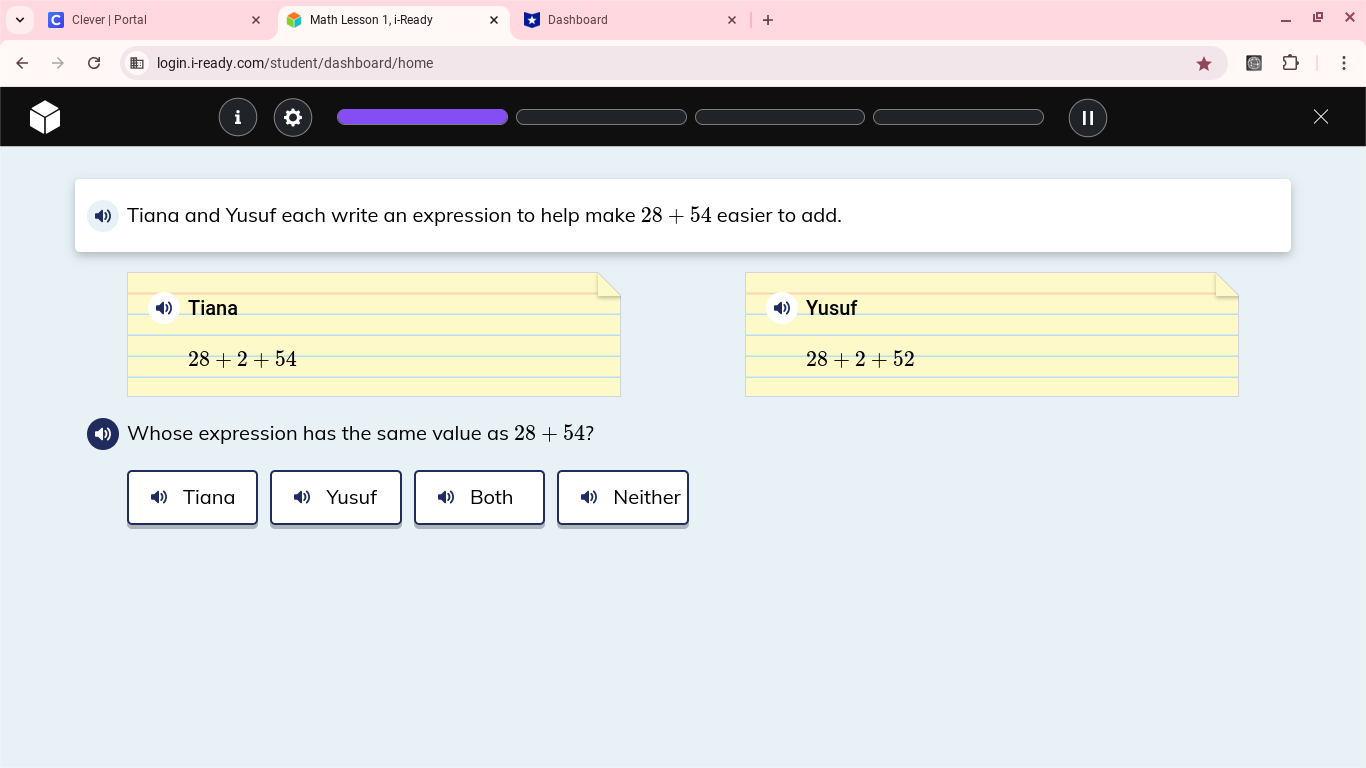 what the answer C Clever | Portal X Math Lesson