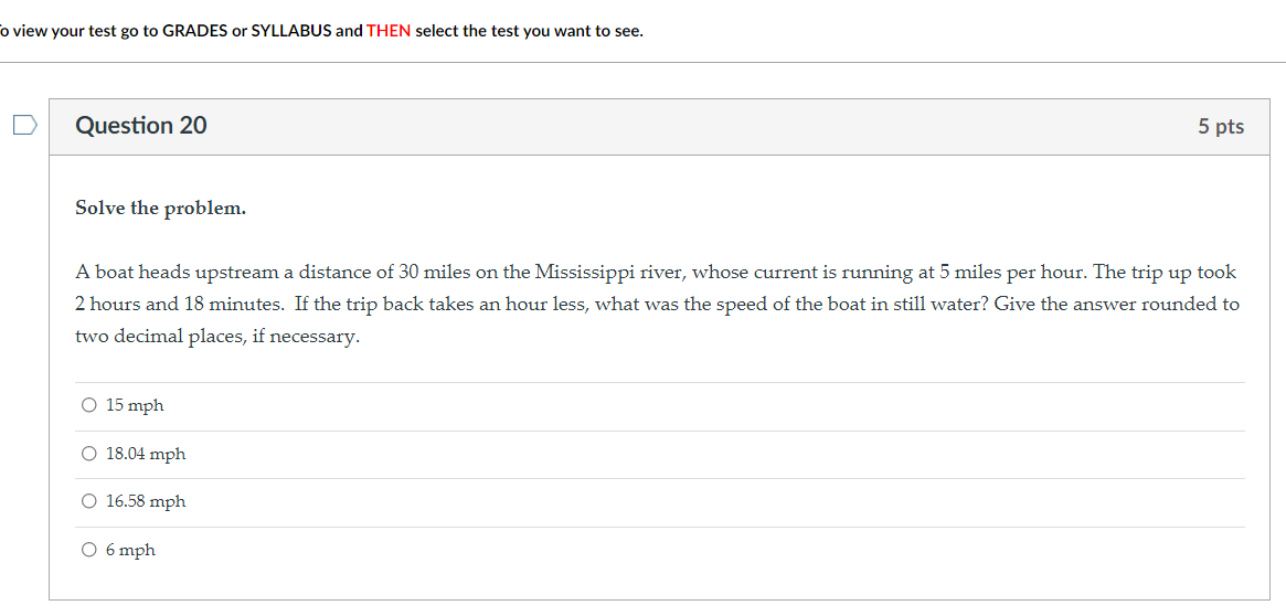 '0 View your test go to GRADES or SYLLABUS