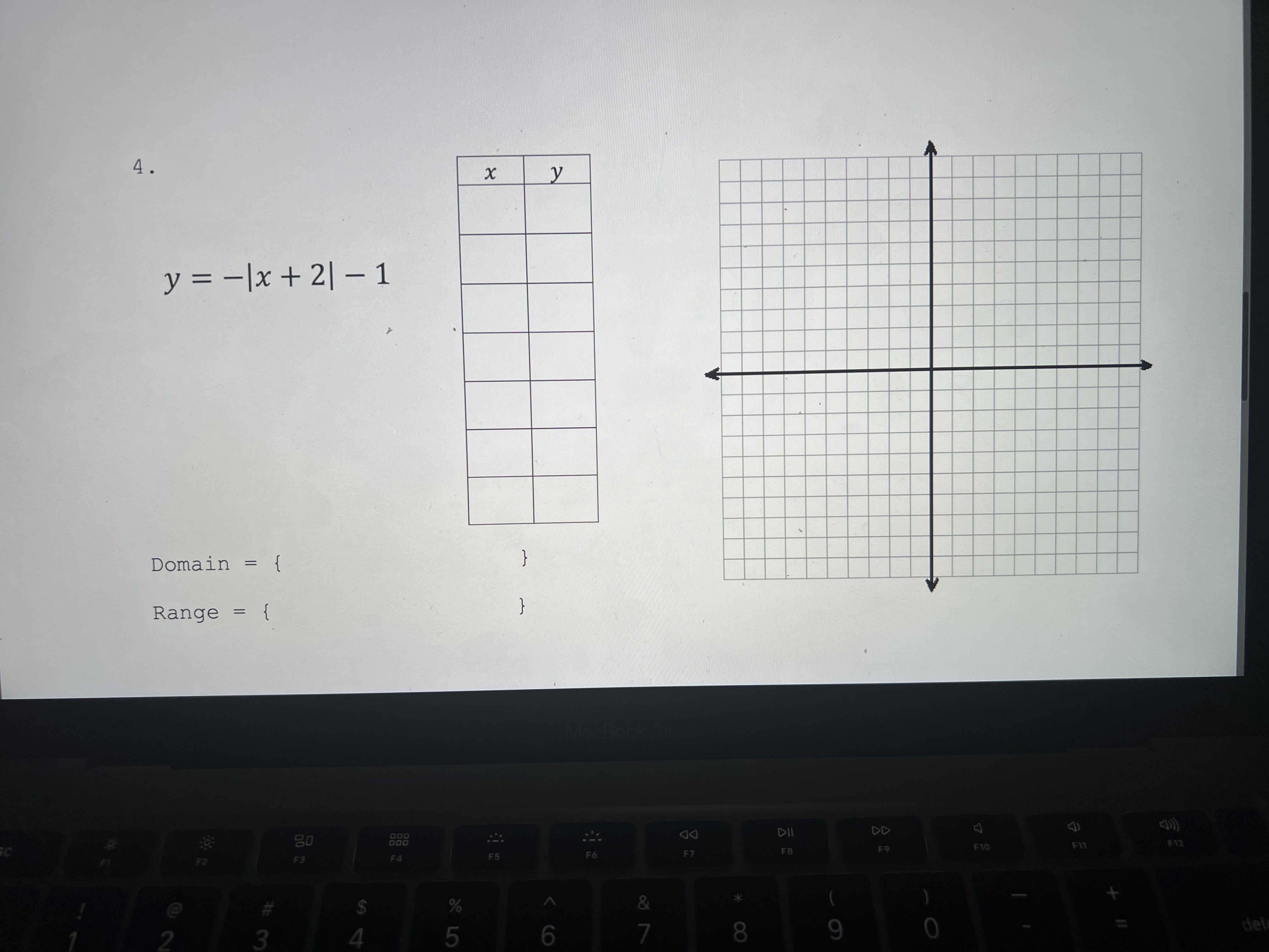 Graph each of the following on the grid provided.