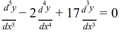 Solve the following higher-order, linear