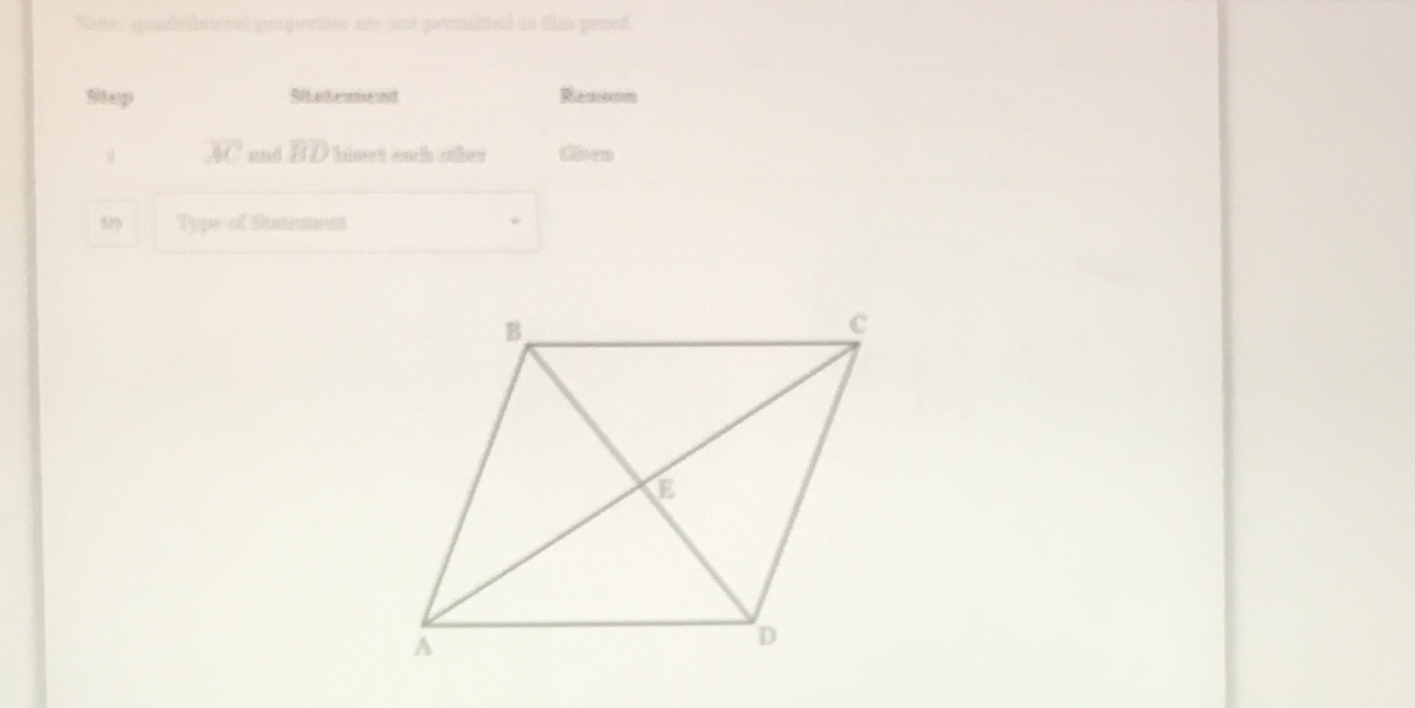 Triangle proof level 1 Stop Reason AC and BD