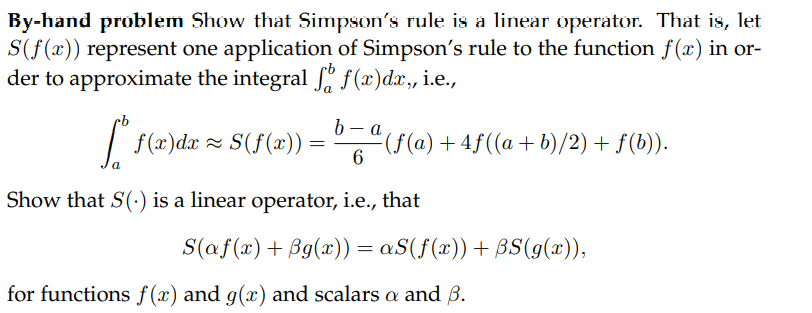 Please show work By-hand problem Show that