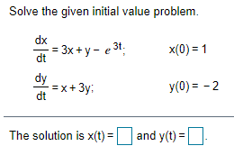 I need help with this problem. Solve the given