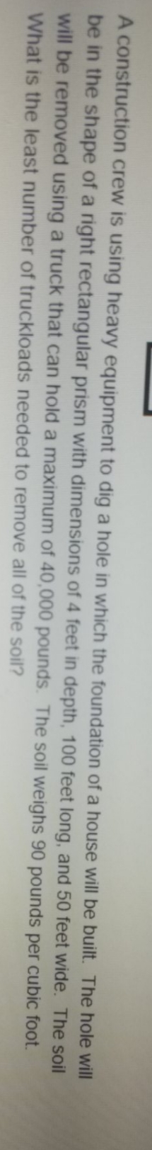 I need help with this A construction crew is