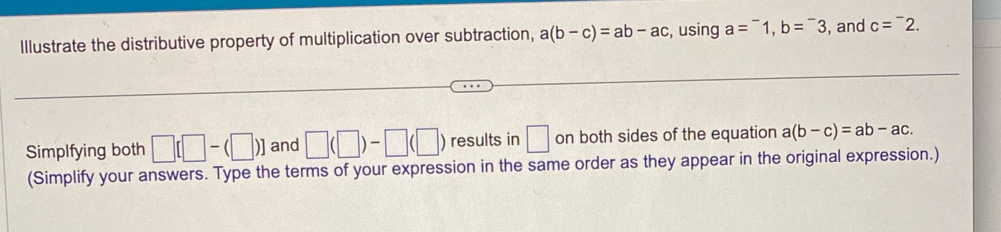 #7 illustrate the distributive property of