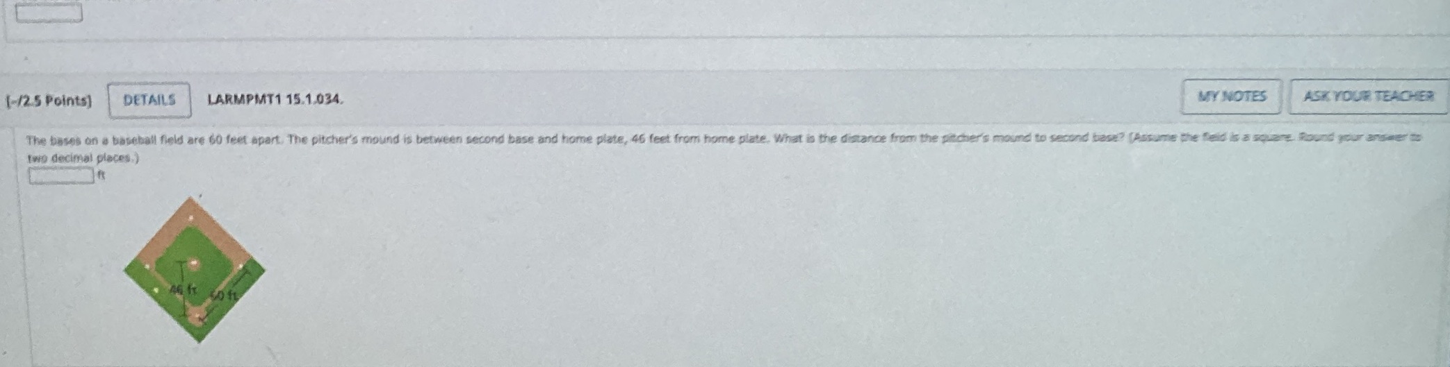 [-/2.5 Points] DETAILS LARMPMT1 15.1,034. MY