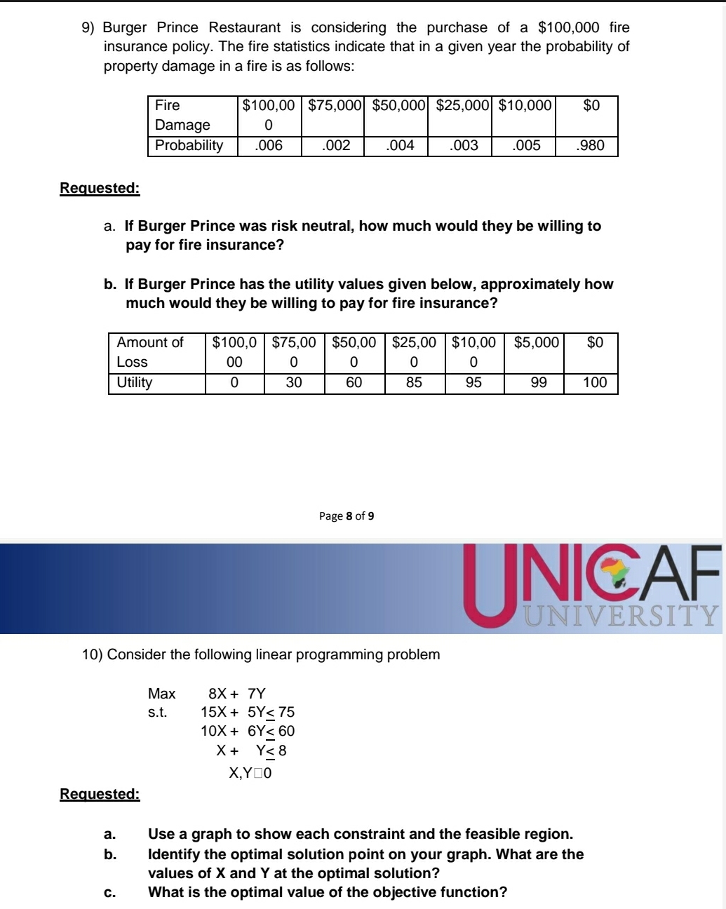 Can you answer number 9 and number 10, please