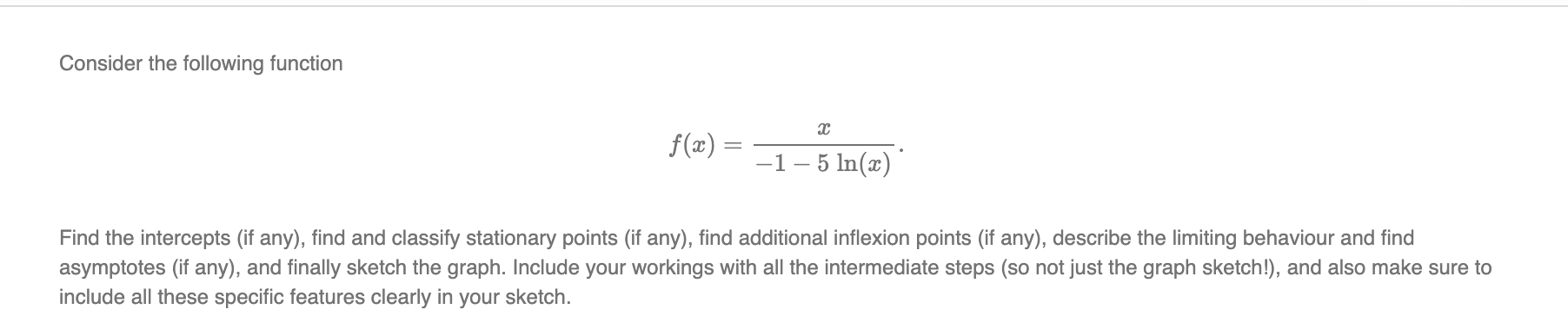 Consider the following function Find the
