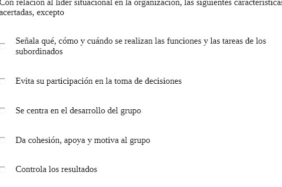 Con relacion al lider situacional en la