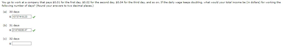 You go to work at a company that pays $0.01 for