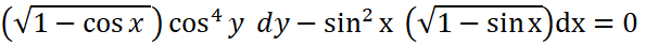 Solve the Question V1 - cos x costy dy - sin~ x