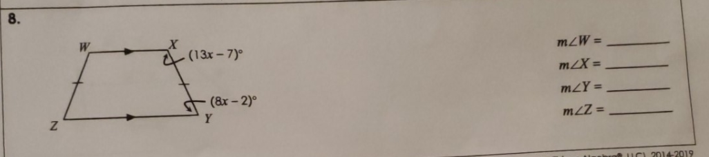 below is a quadrilateral and a trapezoid. what