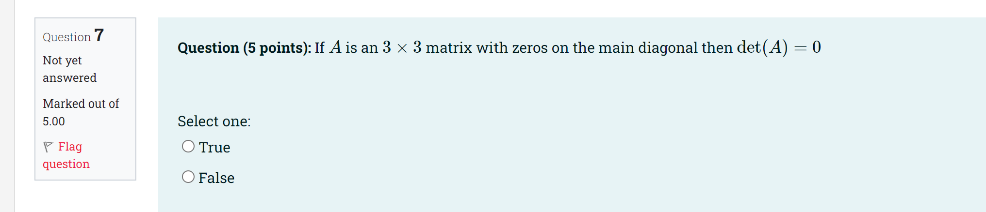 Question 5 Question (5 points): Not yet 5 -2
