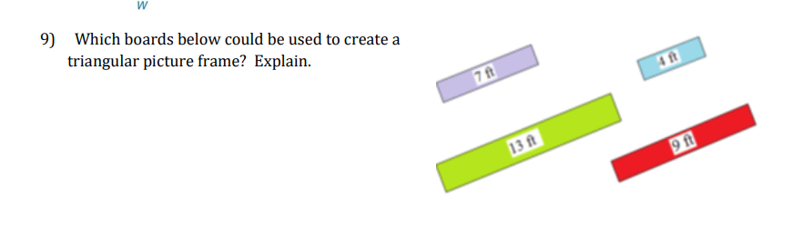 W 9) Which boards below could be used to create a