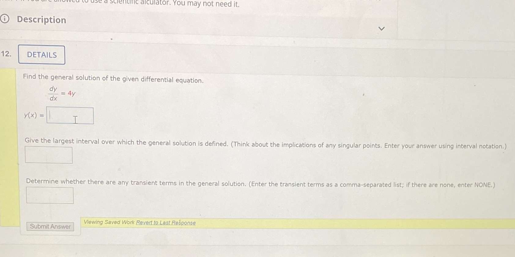 ed Scientific alculator. You may not need it.