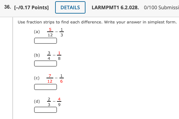 36. [-/0.17 Points] DETAILS LARMPMT1 6.2.028.