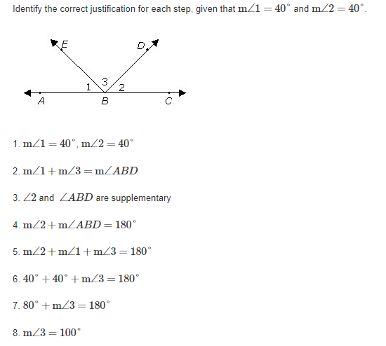 Number 1. It is given that AC intersects BE. By