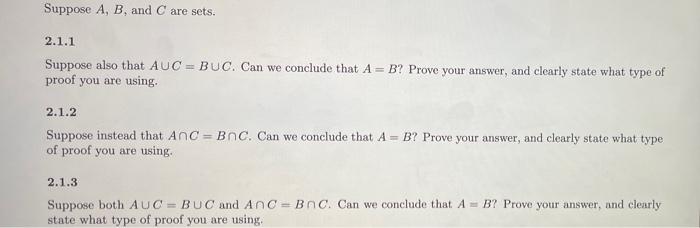 dont assume what is in the sets and please state